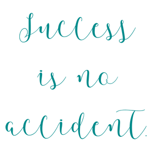 success is no accident quote SVG PNG design with hand-drawn style, an uplifting message