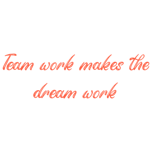 team work makes the dream quote SVG PNG design with bold lettering