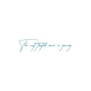 the most trusted name in gaming quote SVG PNG design with bold lettering