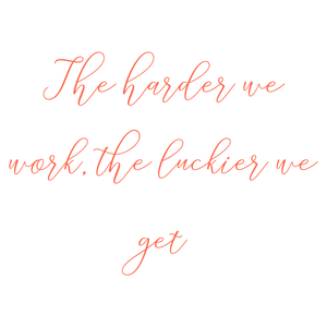 the harder we work luckier get quote SVG PNG design