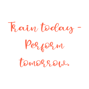 train today perform tomorrow quote SVG PNG design with bold lettering