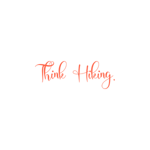 think hiking quote SVG PNG design with bold lettering