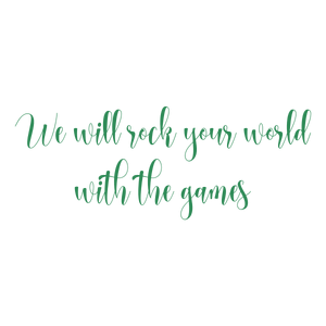 we will rock your world with the games quote SVG PNG design with bold lettering