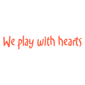 we play with hearts quote SVG PNG design with bold lettering