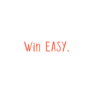 win easy quote SVG PNG design with hand-drawn style, bold lettering, an uplifting message