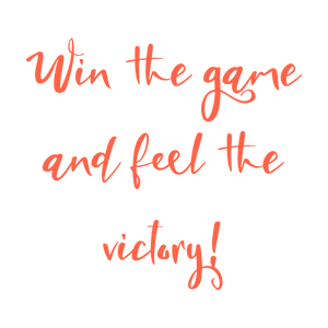 win the game and feel victory quote SVG PNG design with hand-drawn style, an uplifting message