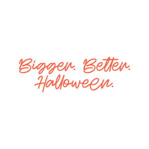 bigger better halloweenvty4eeblfet quote SVG PNG design with bold lettering