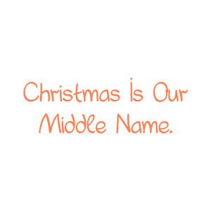 christmas is our middle name quote SVG PNG design with hand-drawn style