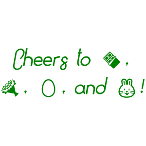 cheers to and bouquet SVG PNG design with green floral elements