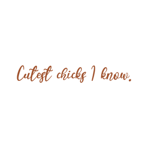 cutest chicks i know quote SVG PNG design with hand-drawn style, bold lettering