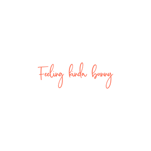 feeling kinda bunny quote SVG PNG design with hand-drawn style