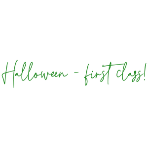 halloween first class quote SVG PNG design with bold lettering