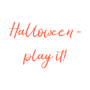 halloween play it quote SVG PNG design with bold lettering