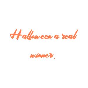 halloween a real winner quote SVG PNG design with hand-drawn style, an uplifting message