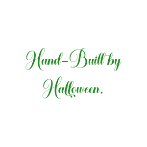 hand built by halloween quote SVG PNG design with bold lettering