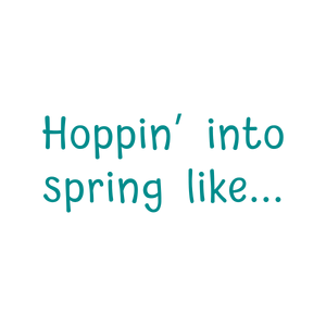 hoppin' into spring like quote SVG PNG design