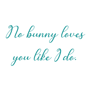 no bunny loves you like i do quote SVG PNG design with bold lettering