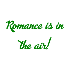romance is in the air quote SVG PNG design with bold lettering