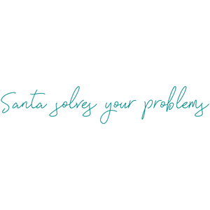 santa solves your problems quote SVG PNG design with hand-drawn style