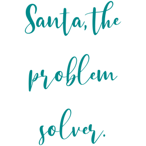 santa the problem solver quote SVG PNG design with hand-drawn style