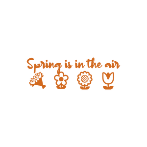 spring is in the air flower SVG PNG design with hand-drawn style, orange and red floral elements