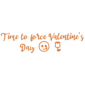 time to force valentine's day flower SVG PNG design with orange floral elements