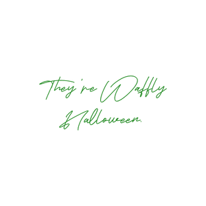 they're waffly halloween quote SVG PNG design with bold lettering