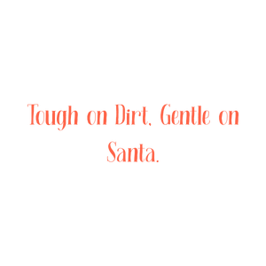 tough on dirt gentle santa quote SVG PNG design with bold lettering
