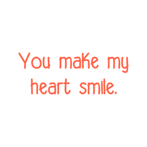 you make my heart smile quote SVG PNG design with hand-drawn style