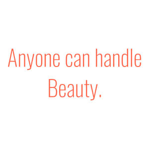 anyone can handle beauty quote SVG PNG design with bold lettering, an uplifting message