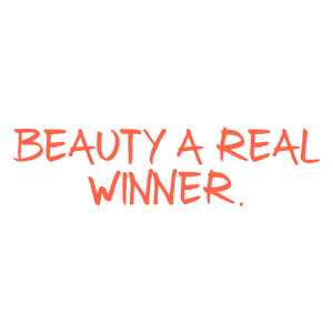 beauty a real winner quote SVG PNG design with bold lettering, an uplifting message