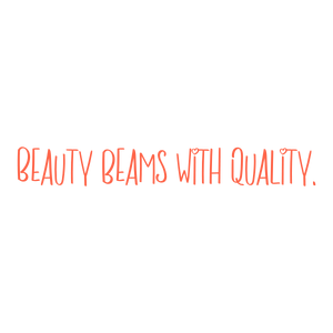 beauty beams with quality quote SVG PNG design with bold lettering, an uplifting message