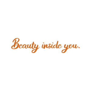 beauty inside you quote SVG PNG design with bold lettering, an uplifting message