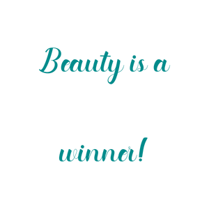 beauty is a winner quote SVG PNG design with an uplifting message