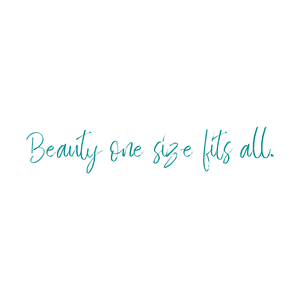 beauty one size fits all quote SVG PNG design with an uplifting message