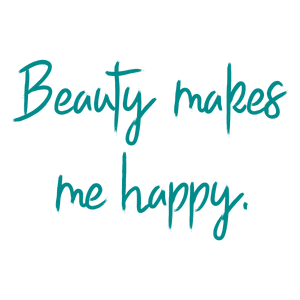 beauty makes me happy quote SVG PNG design with bold lettering, an uplifting message