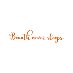 beauty never sleeps quote SVG PNG design with bold lettering