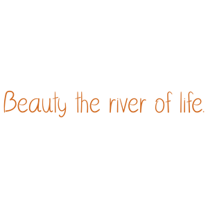 beauty the river of life quote SVG PNG design with hand-drawn style, an uplifting message