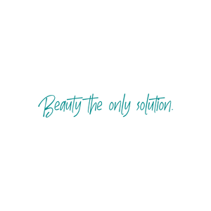 beauty the only solution quote SVG PNG design with bold lettering, an uplifting message