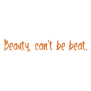 beauty can't be beat quote SVG PNG design with bold lettering, an uplifting message