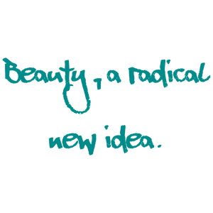 beauty a radical new idea quote SVG PNG design with bold lettering