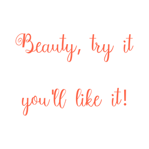 beauty try it you'll like quote SVG PNG design with bold lettering