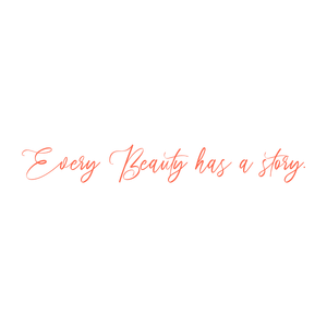 every beauty has a story quote SVG PNG design with bold lettering, an uplifting message