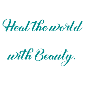 heal the world with beauty quote SVG PNG design with bold lettering, an uplifting message