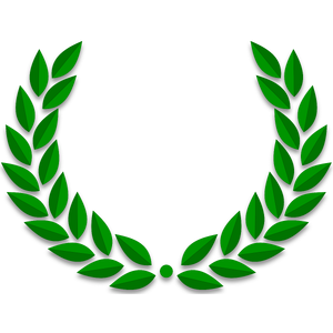 zeimusu laurel wreath SVG PNG design with bold lettering, green floral elements