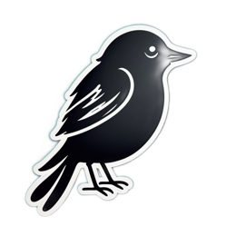 bird sticker SVG PNG design with clean design elements