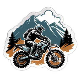motorcycle mountains SVG PNG design with clean design elements