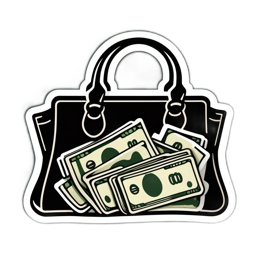 money bag SVG PNG design with clean design elements