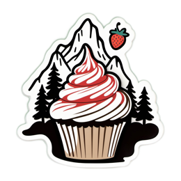 cupcake mountain SVG PNG design