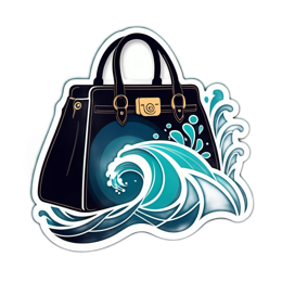bag wave SVG PNG design with clean design elements